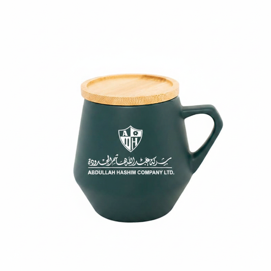 Abdullah Hashim Logo in White on Green Mug