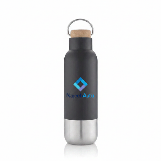 NajeebAuto Logo on Black Bottle