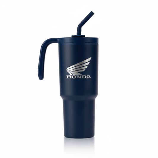 Navy Blue Tumbler with Silver Honda Logo