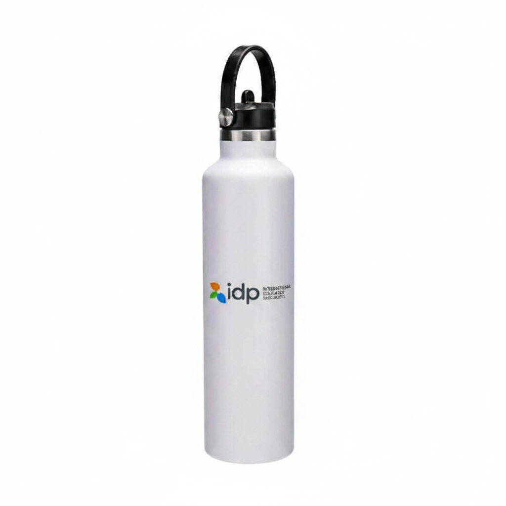 IDP Logo on White Bottle