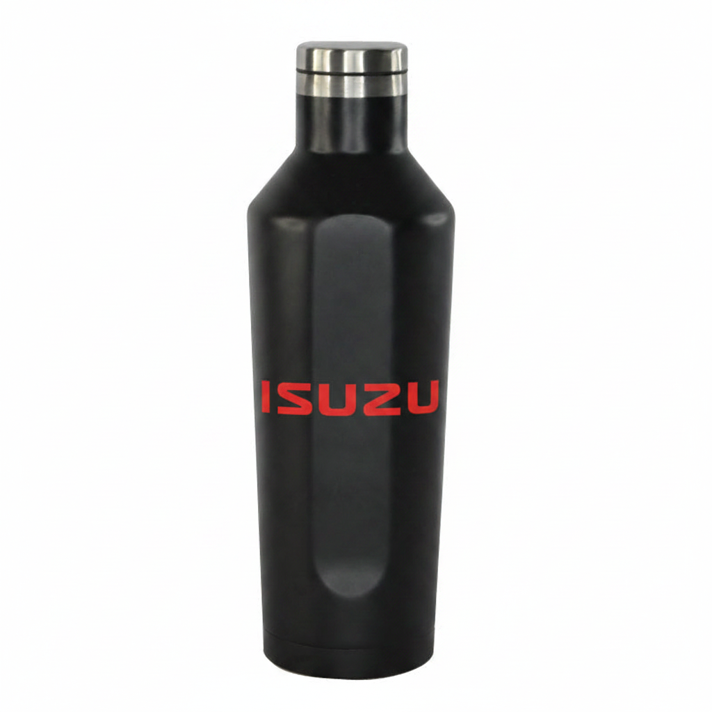 ISUZU Logo on Black Bottle