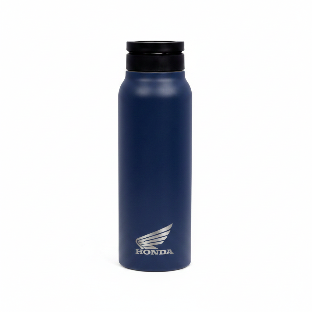 Navy Blue Bottle with Silver Honda Logo