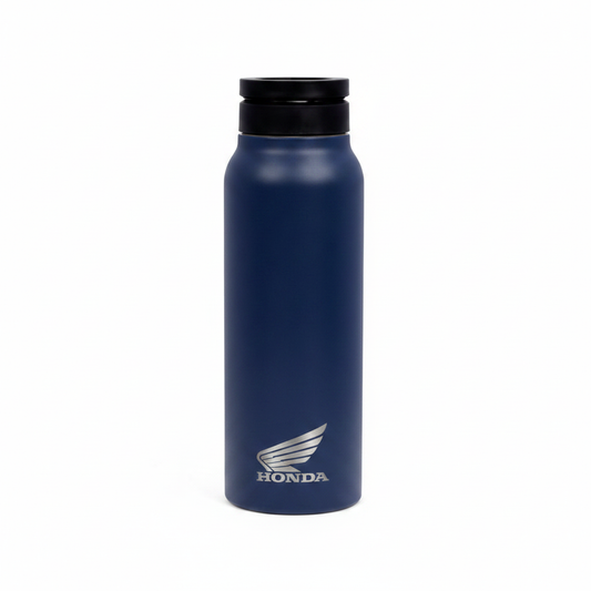 Navy Blue Bottle with Silver Honda Logo
