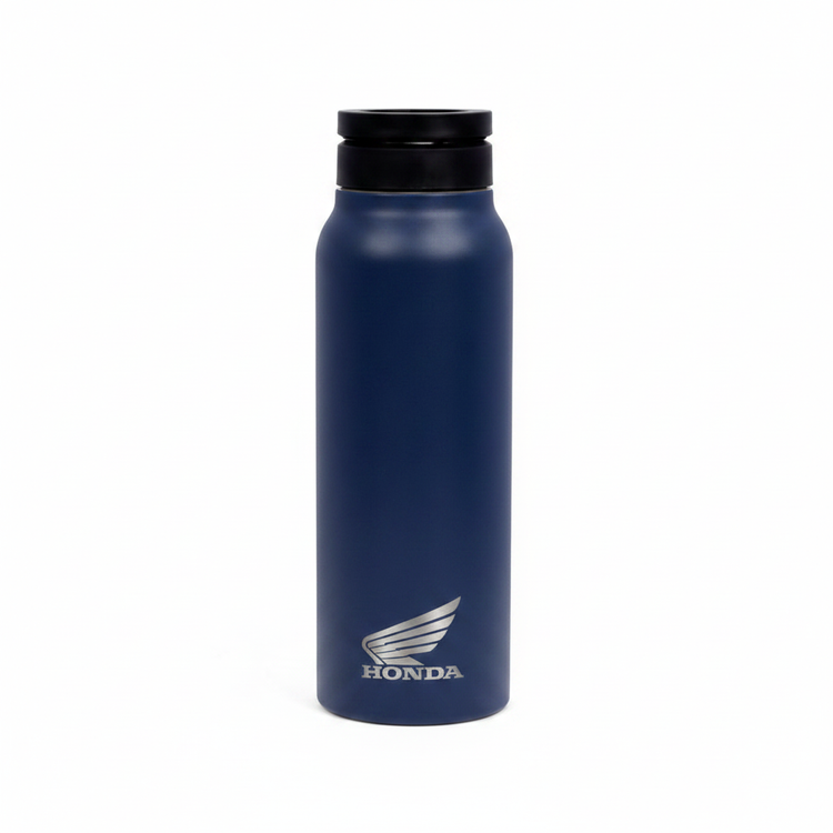 Navy Blue Bottle with Silver Honda Logo