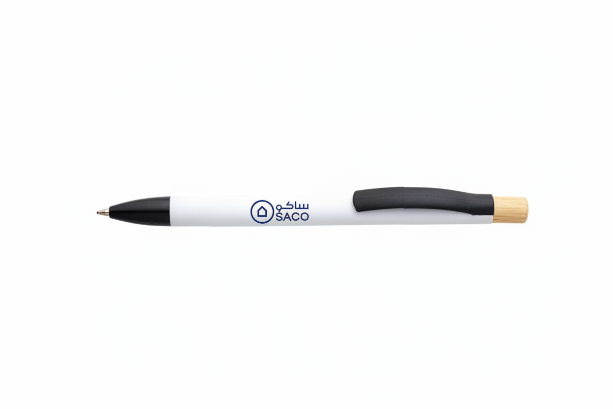 SACO Logo in Blue on White Pen