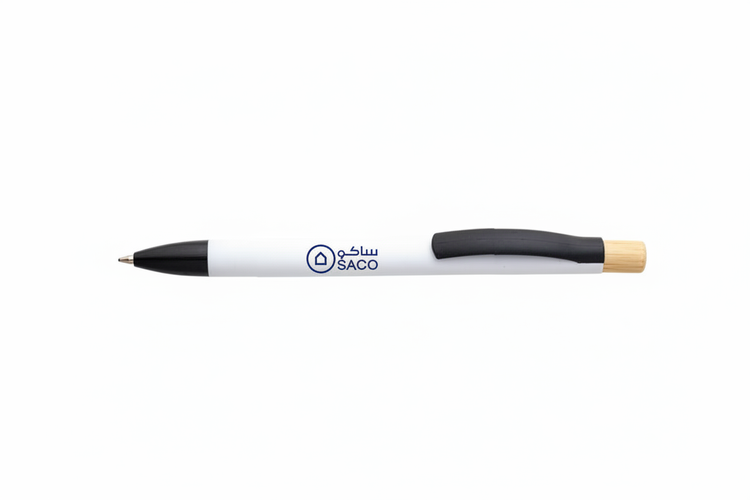 SACO Logo in Blue on White Pen